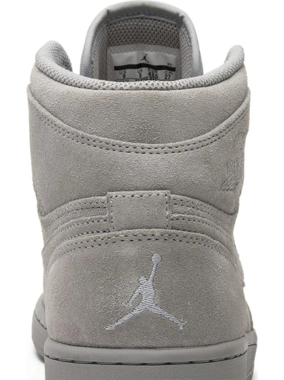 Кроссовки Air Jordan 1 Retro High Grey Suede — изображение 7 из 8, серый