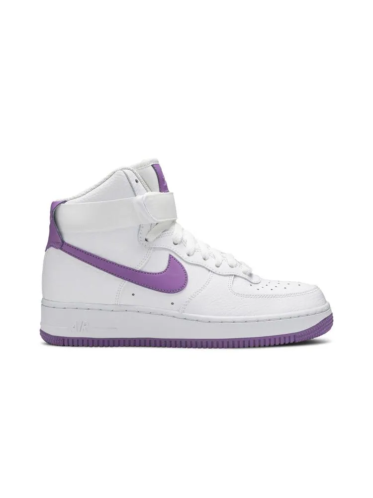 Кроссовки Nike Wmns Air Force 1 High 'White Dark Orchid' — изображение 2 из 9, белый/темный/белый