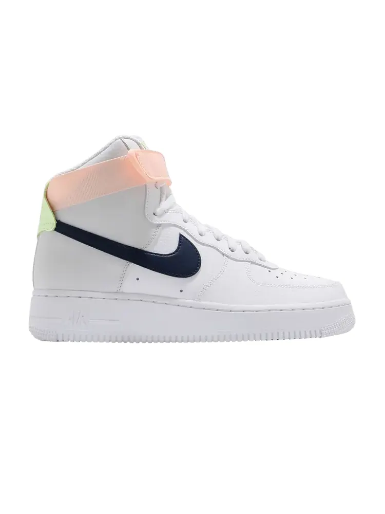 Кроссовки Nike Wmns Air Force 1 High — изображение 1 из 1, белый темно-синий