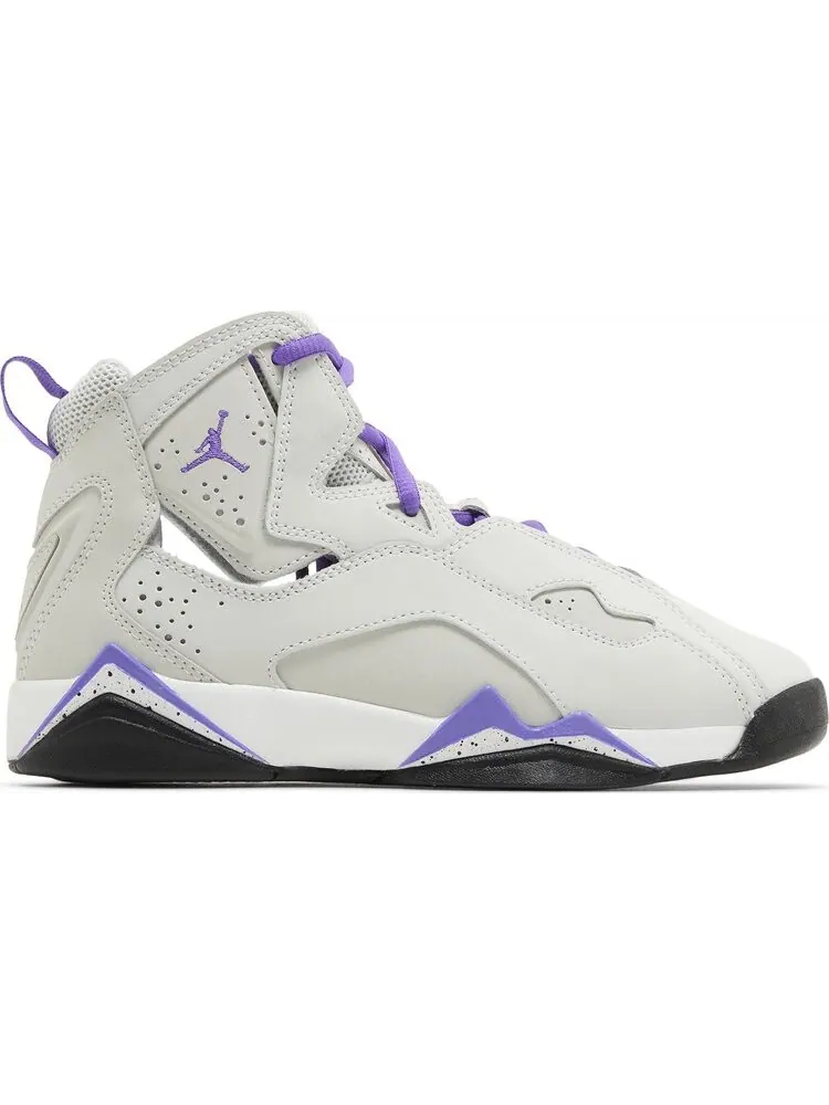 Кроссовки Jordan True Flight GS 'Base Grey Purple Venom' — изображение 1 из 4, серый