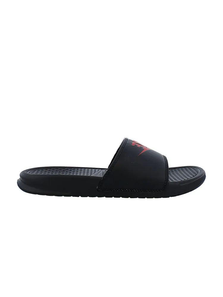 Сандалии Nike Benassi JDI 'Black Game Red' — изображение 1 из 1, черный/красный/белый