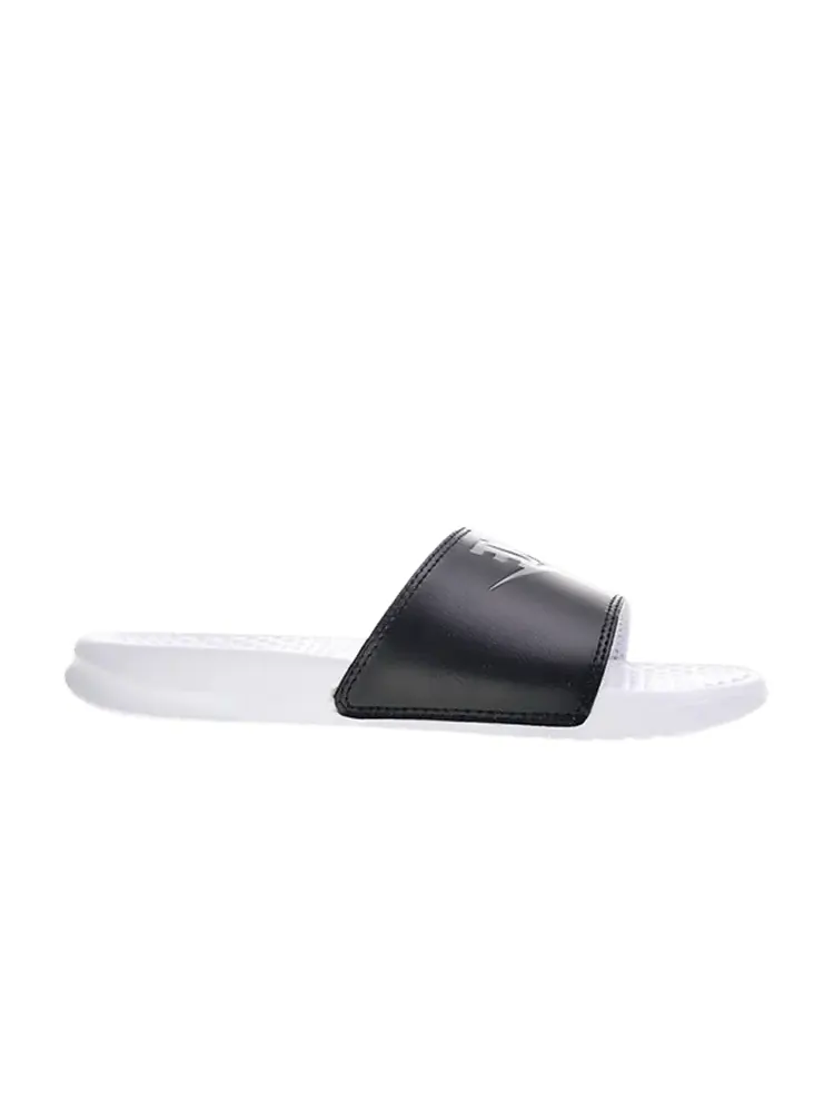 Сандалии Nike Benassi JDI 'White Black' — изображение 1 из 1, белый/платиновый/черный