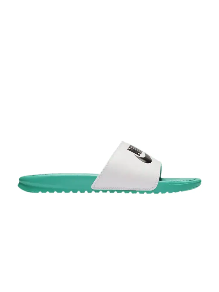 Сандалии Nike Benassi JDI Slide 'Hyper Jade' — изображение 1 из 1, белый/черный