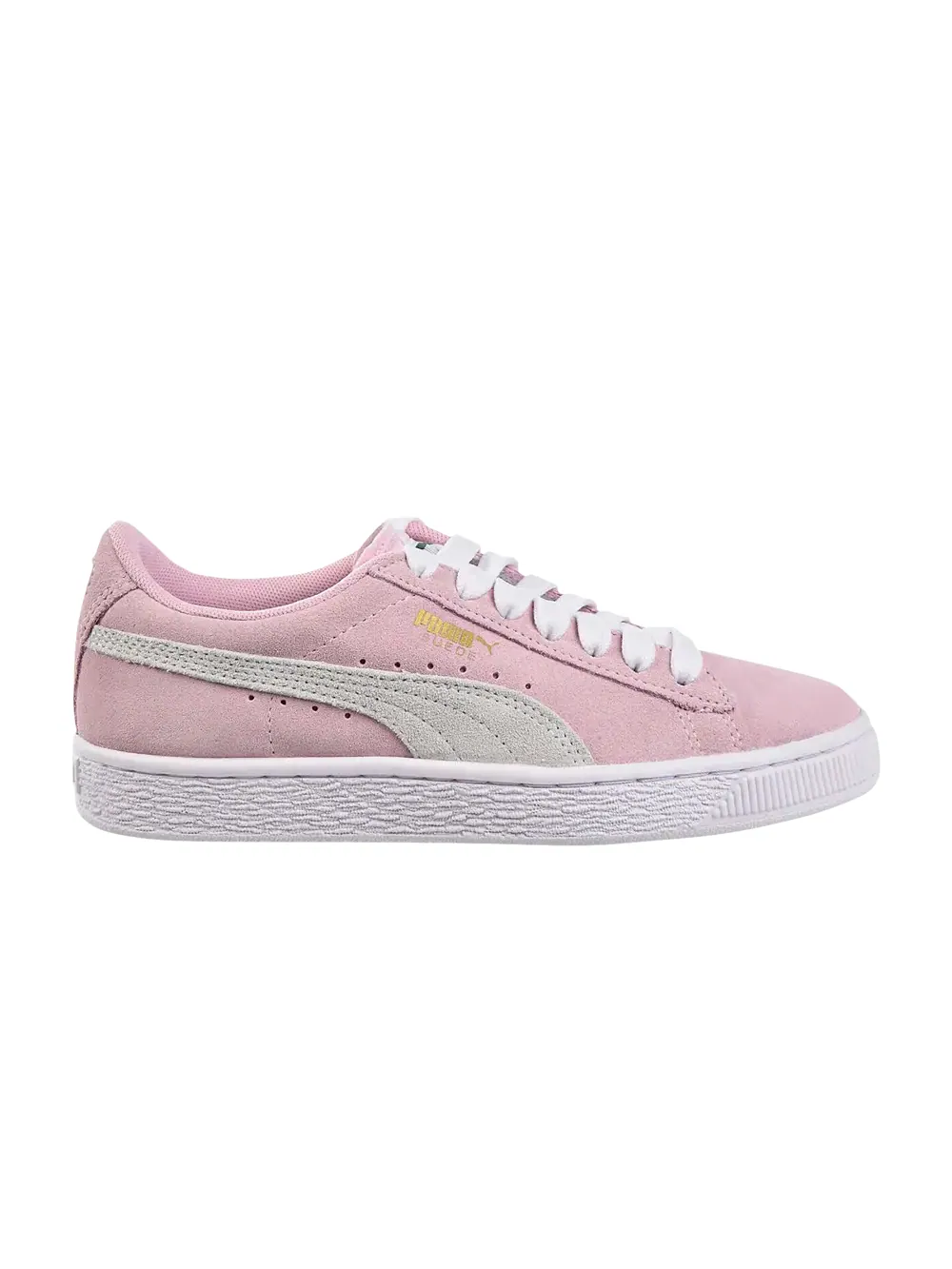 Кроссовки Suede Jr Puma — изображение 1 из 1, розовый/белый/золотистый