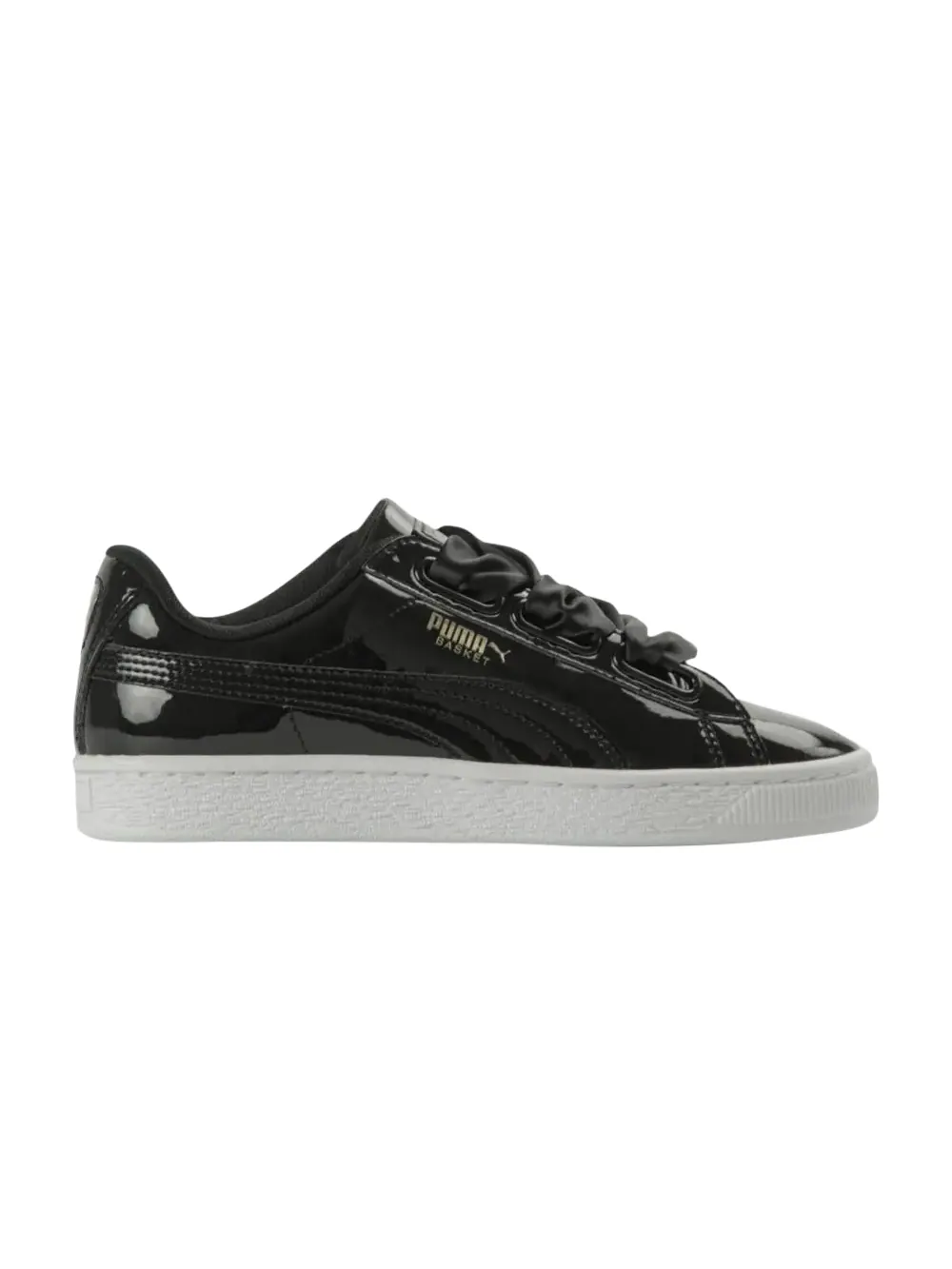 Кроссовки Wmns Basket Heart Patent Puma — изображение 1 из 1, черный/черный