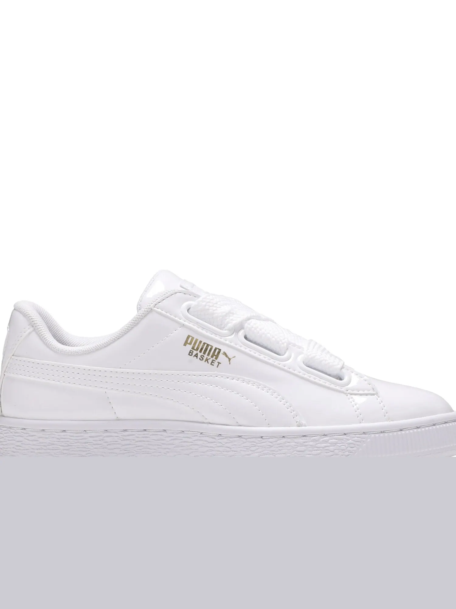 Кроссовки Wmns Basket Heart Patent Puma — изображение 2 из 8, белый/белый