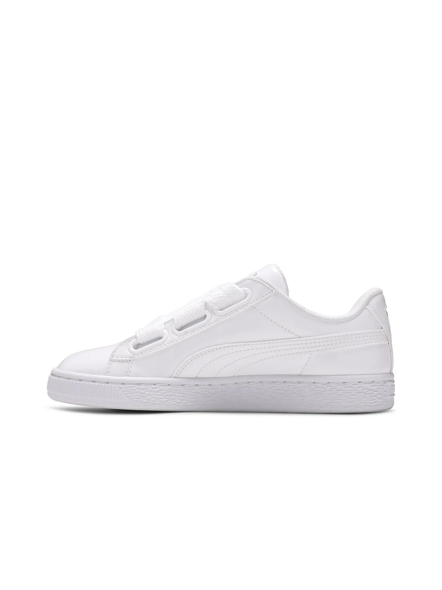 Кроссовки Wmns Basket Heart Patent Puma — изображение 3 из 8, белый/белый