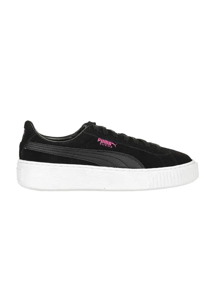 Кроссовки Puma Suede Platform Jr 'Black Pink' — изображение 1 из 1, черный/черный