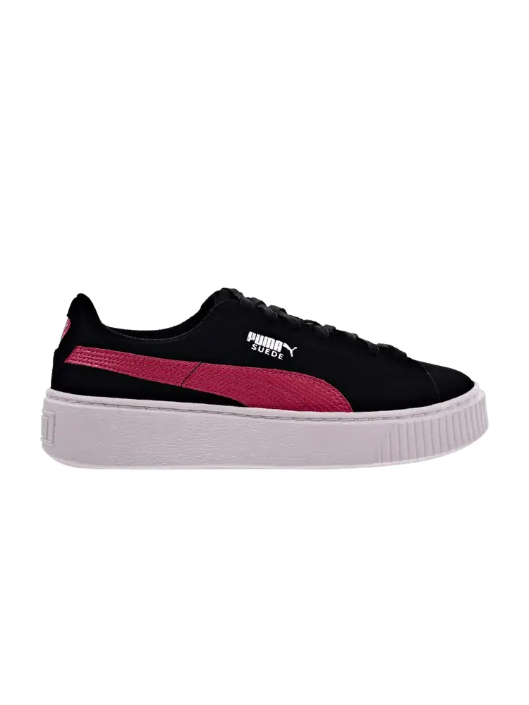 Кроссовки Puma Suede Platform Jr 'Snake - Black Love Potion' — изображение 1 из 1, черный