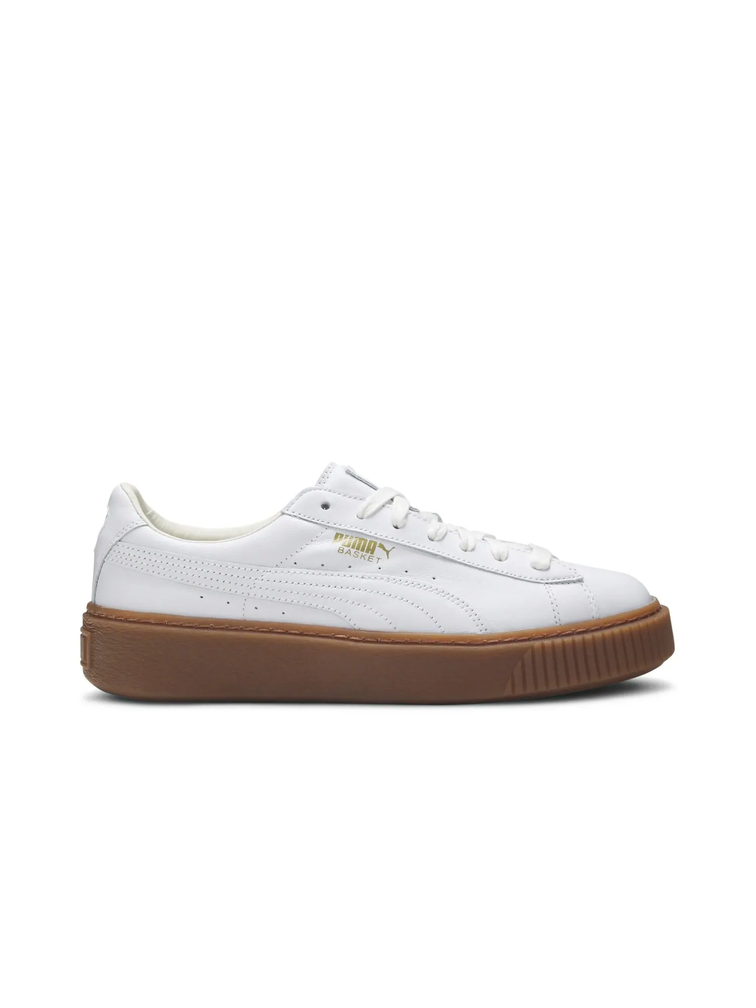 Кроссовки Wmns Basket Platform Core Puma — изображение 1 из 8, белый/белый