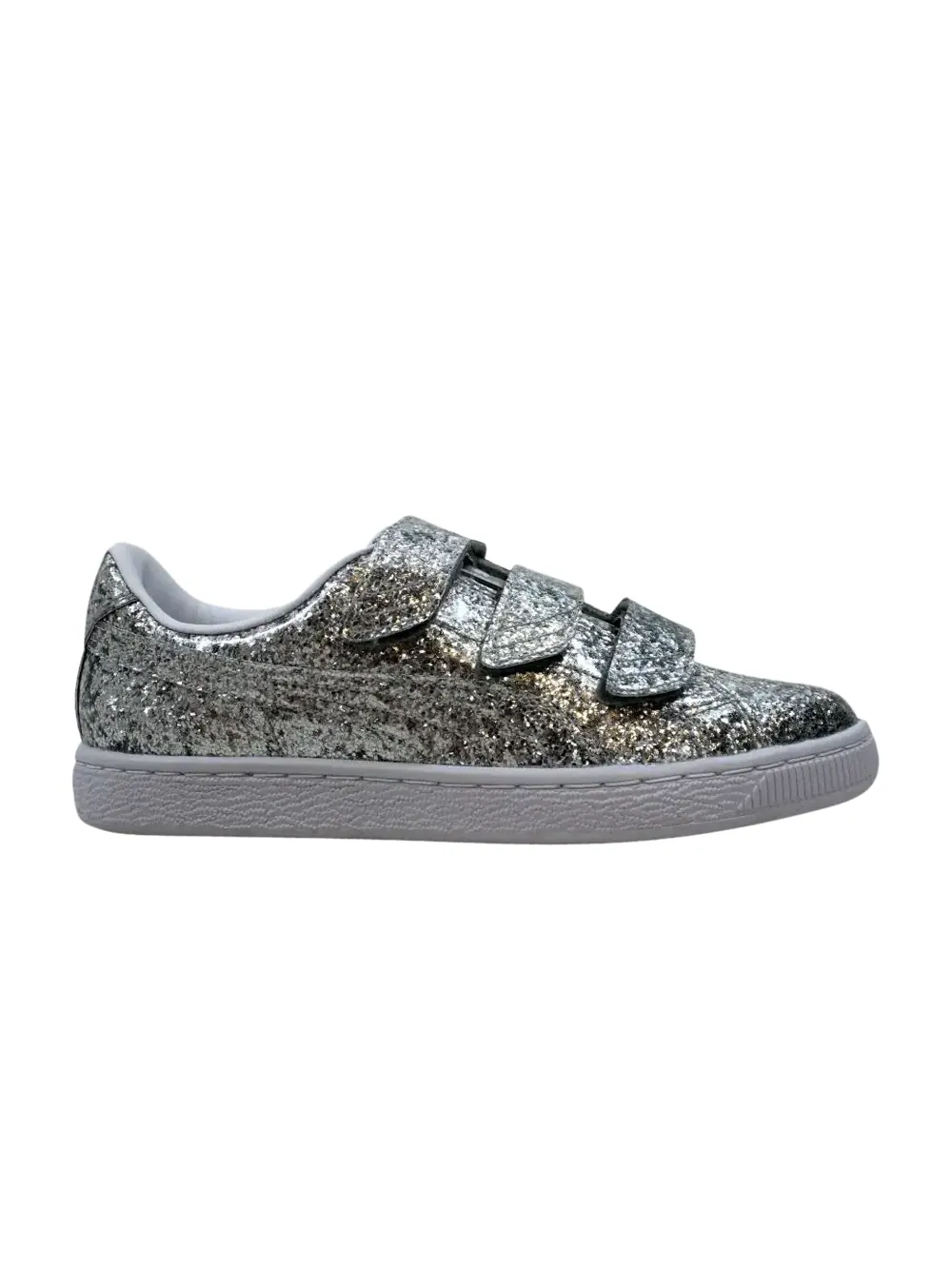 Кроссовки Wmns Basket Strap Glitter Puma — изображение 1 из 1, серебряный