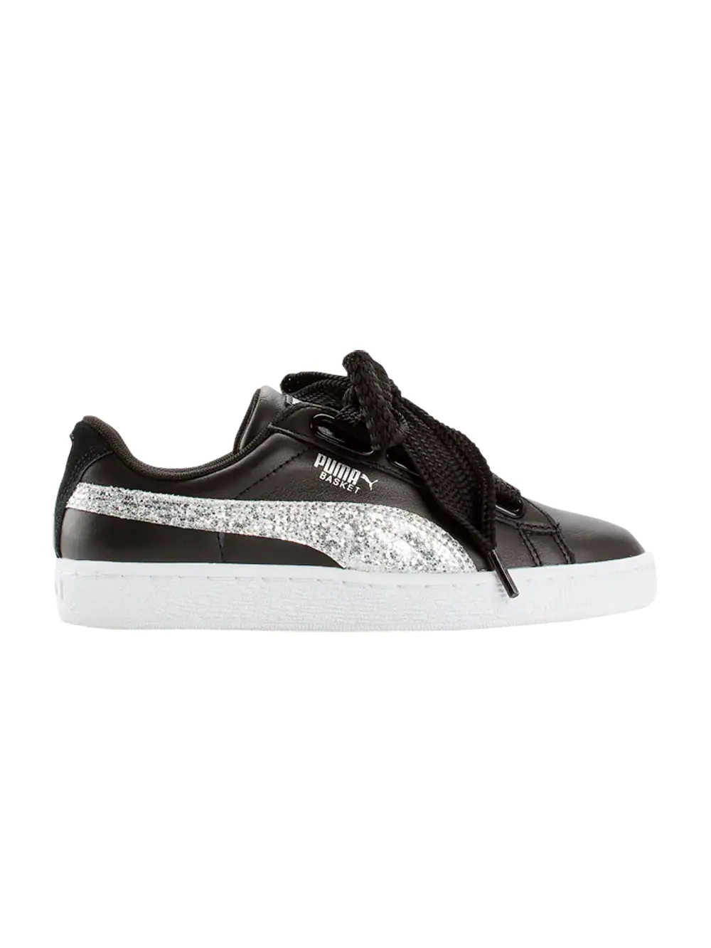 Кроссовки Wmns Basket Heart Puma — изображение 1 из 1, черный/серебристый
