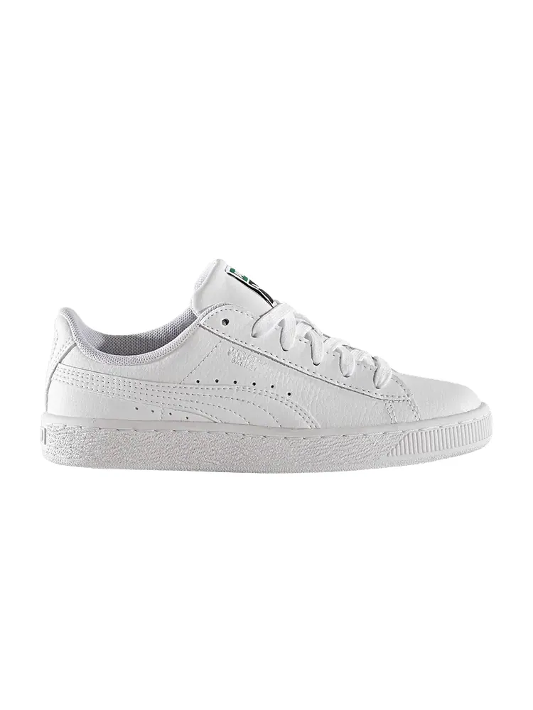 Кроссовки Puma Basket Classic LFS Jr 'Triple White' — изображение 1 из 1, белый/белый
