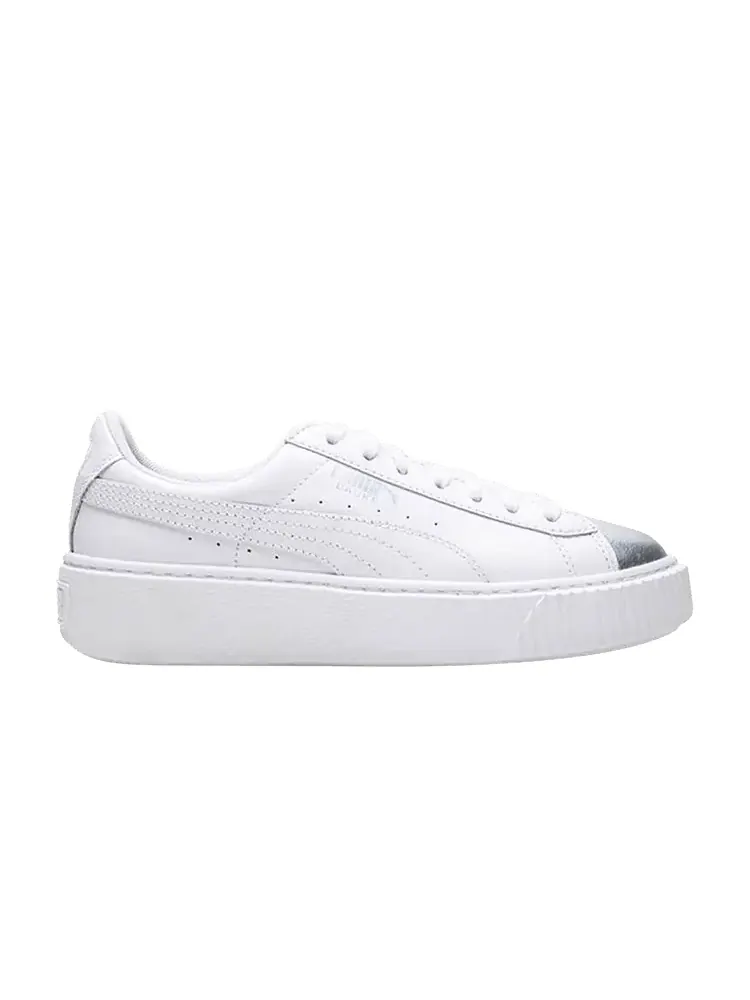 Кроссовки Puma Wmns Basket Platform 'Iridescent' — изображение 1 из 1, белый