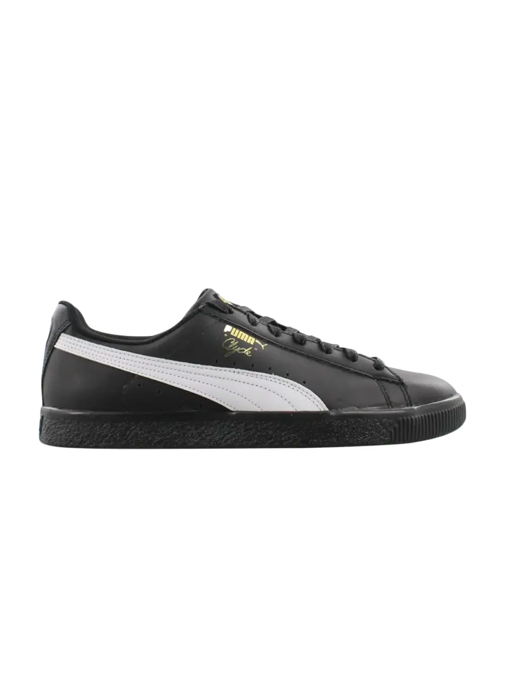 Кроссовки Clyde Core Leather Foil Puma — изображение 1 из 1, черный/белый/золотистый