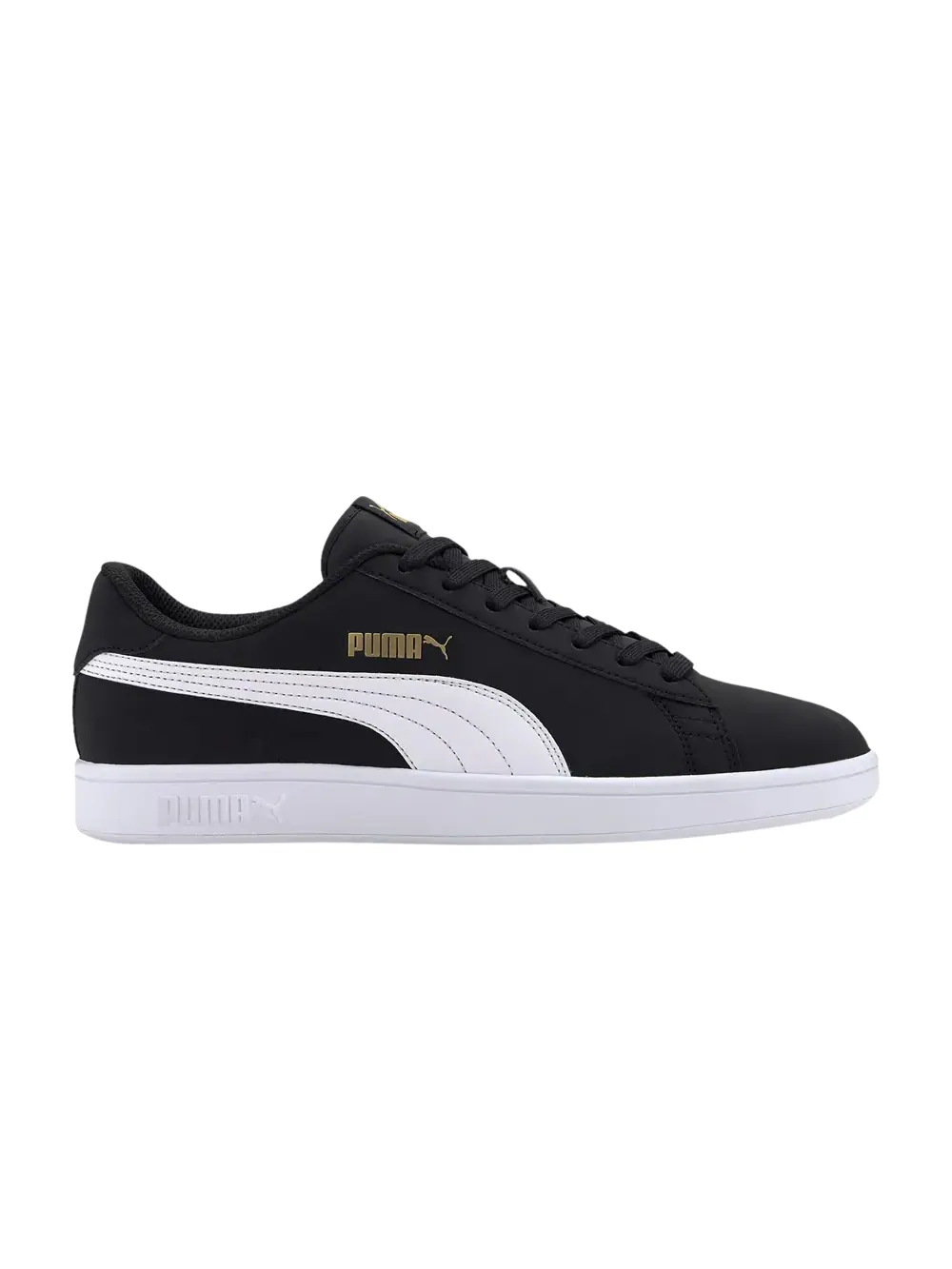 Кроссовки Smash v2 Puma — изображение 1 из 1, черный/белый/золотистый