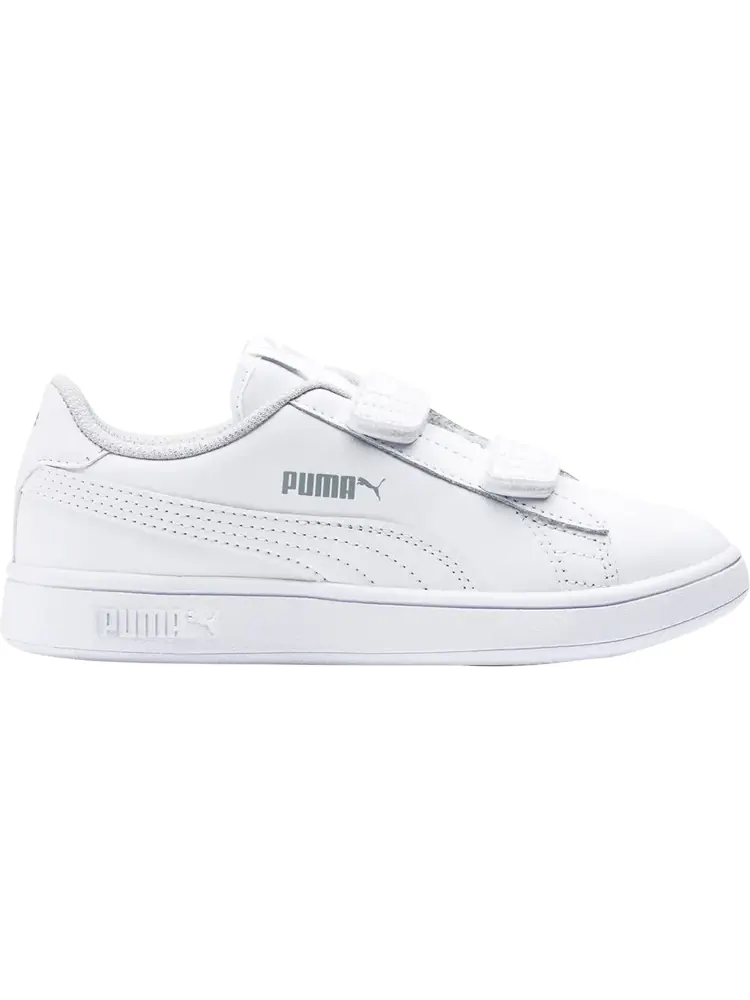Кроссовки Puma Smash v2 Leather Little Kid Triple White — изображение 1 из 1, белый