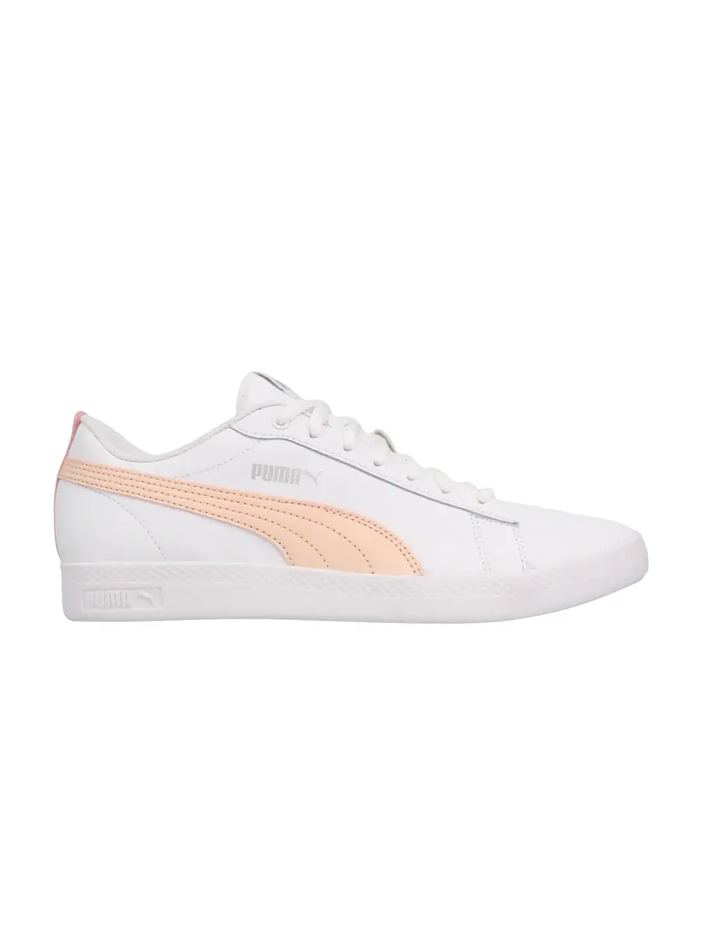 Кроссовки Wmns Smash V2 L Puma — изображение 1 из 1, белый//серебристый
