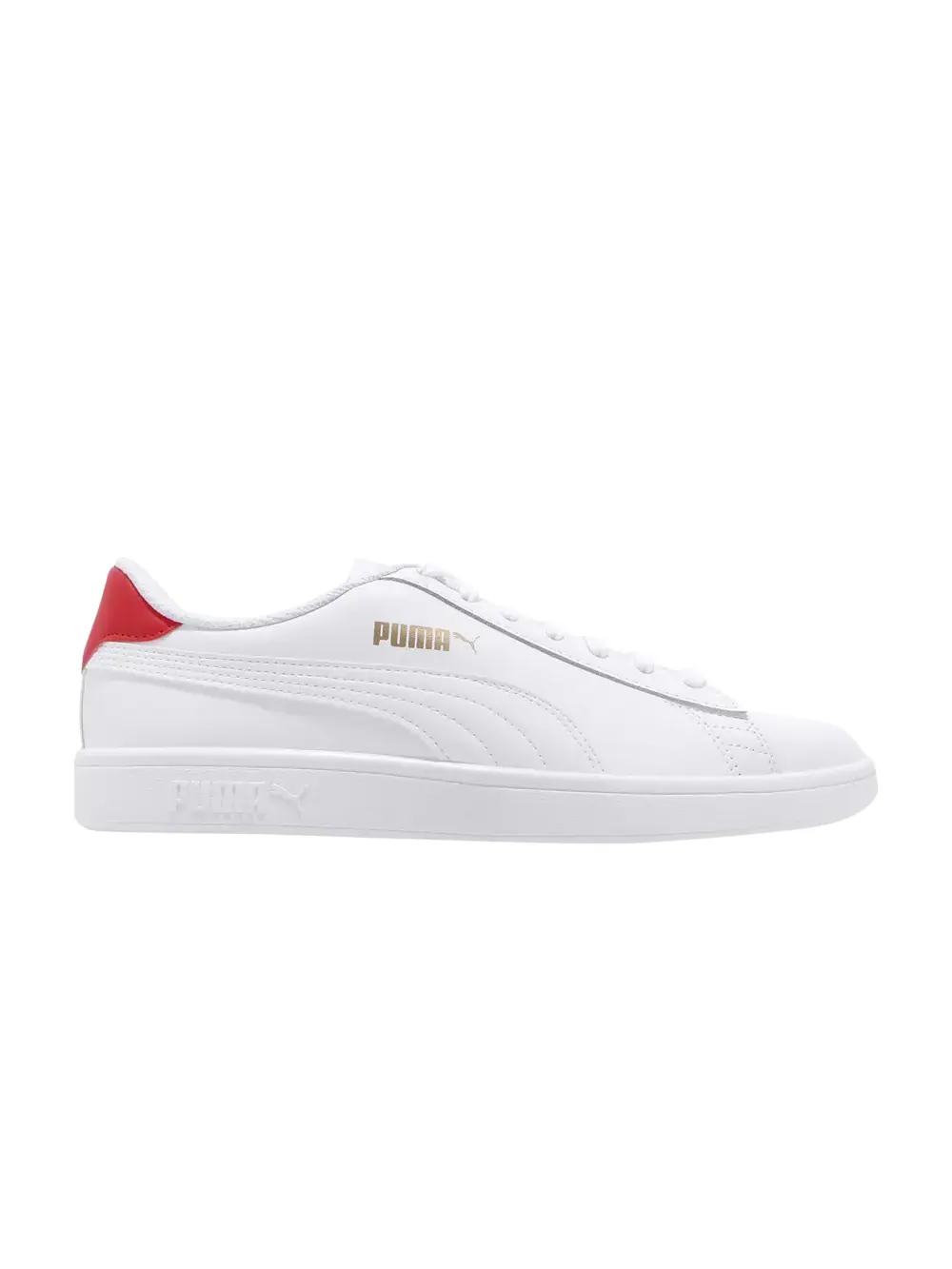 Кроссовки Smash V2 Puma — изображение 1 из 1, белый/красный/золотистый