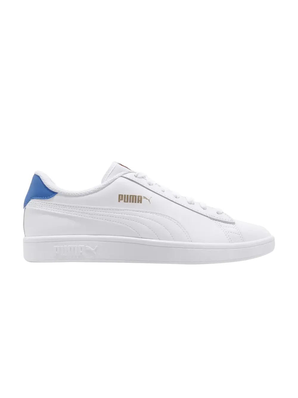 Кроссовки Smash V2 Puma — изображение 1 из 1, белый/синий/золотистый