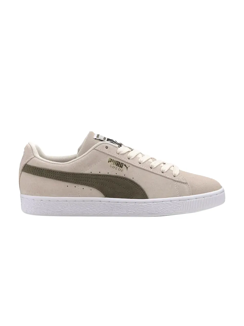 Кроссовки Suede Classic Puma — изображение 1 из 1, белый/оливковый