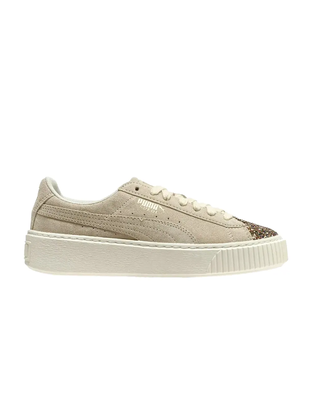 Кроссовки Wmns Suede Platform Puma — изображение 1 из 1, металлик золотистый