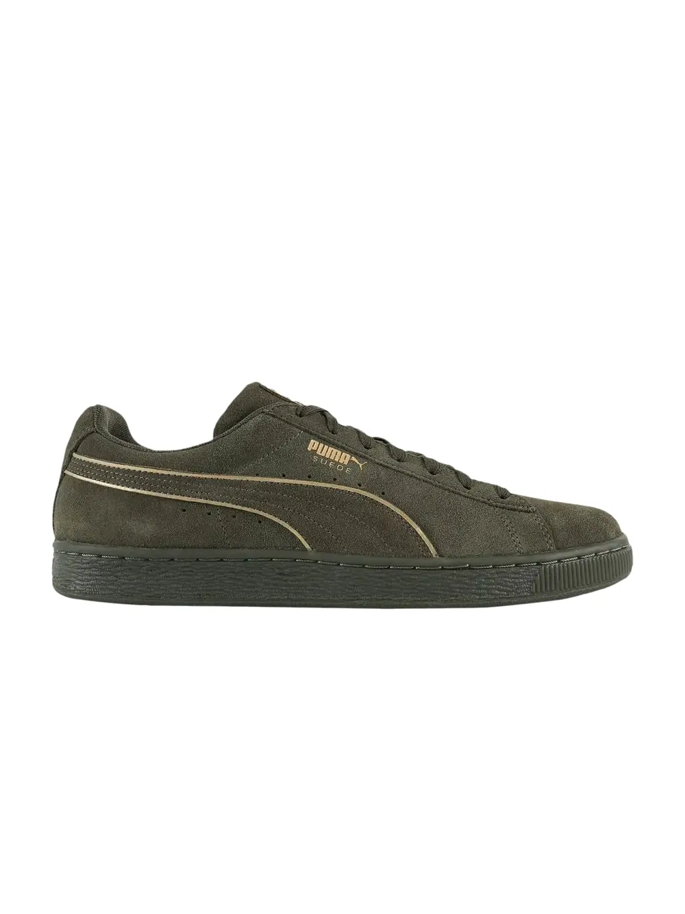 Кроссовки Suede Foil FS Puma — изображение 1 из 1, оливковый/золотистый