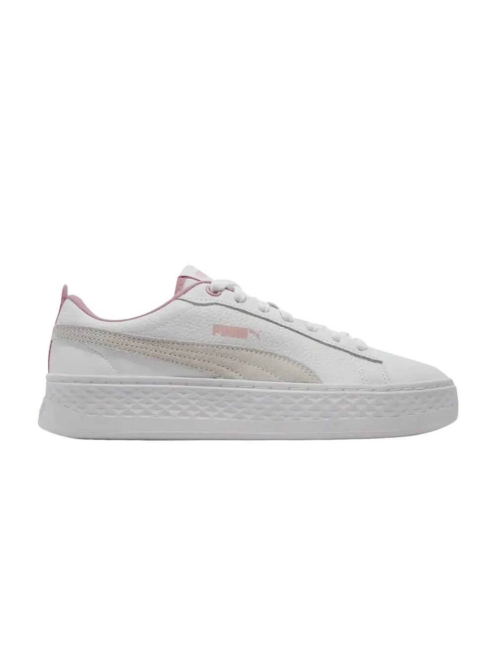 Кроссовки Wmns Smash Platform Low Puma — изображение 1 из 1, белый/бледный розовый