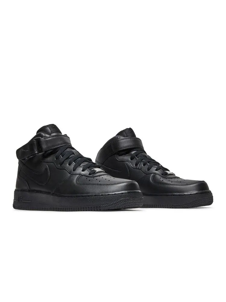 Кроссовки Nike Wmns Air Force 1 '07 Mid 'Black' — изображение 9 из 9, черный/черный