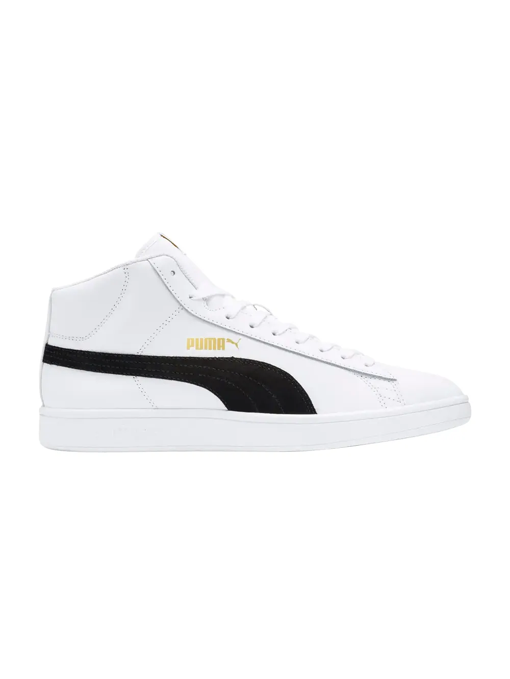 Кроссовки Smash v2 Mid Puma — изображение 1 из 1, белый/черный/золотистый