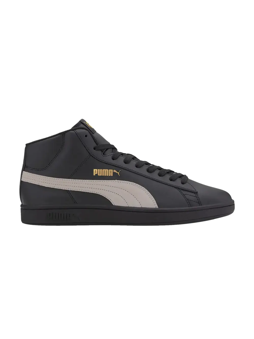 Кроссовки Smash v2 Mid Puma — изображение 1 из 1, черный/белый/золотистый