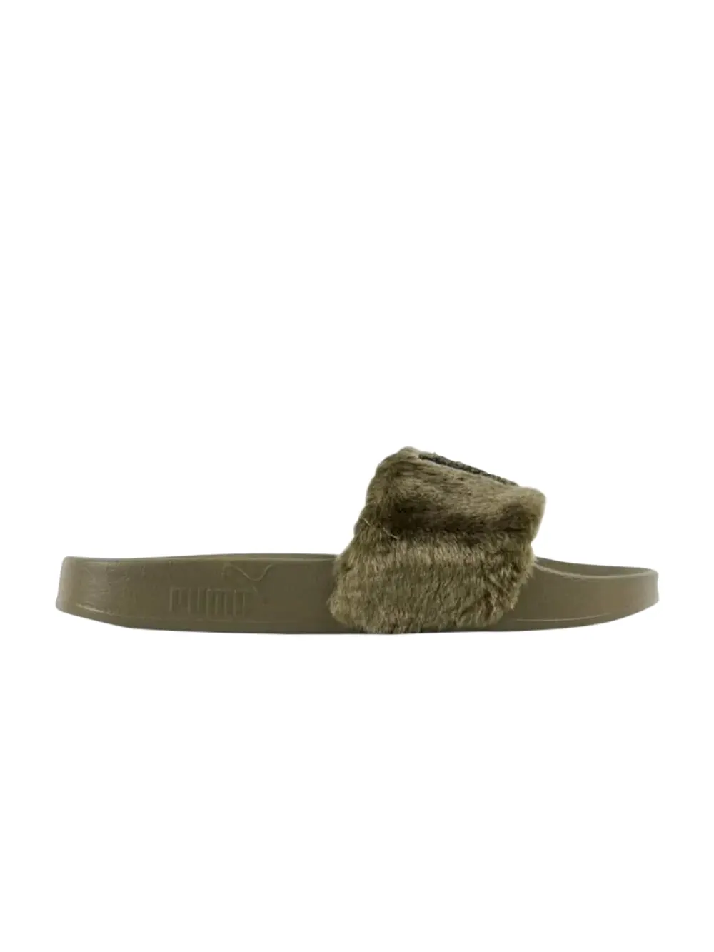 Кроссовки Fenty x Wmns Fur Slide Puma — изображение 1 из 1, оливковый/черный