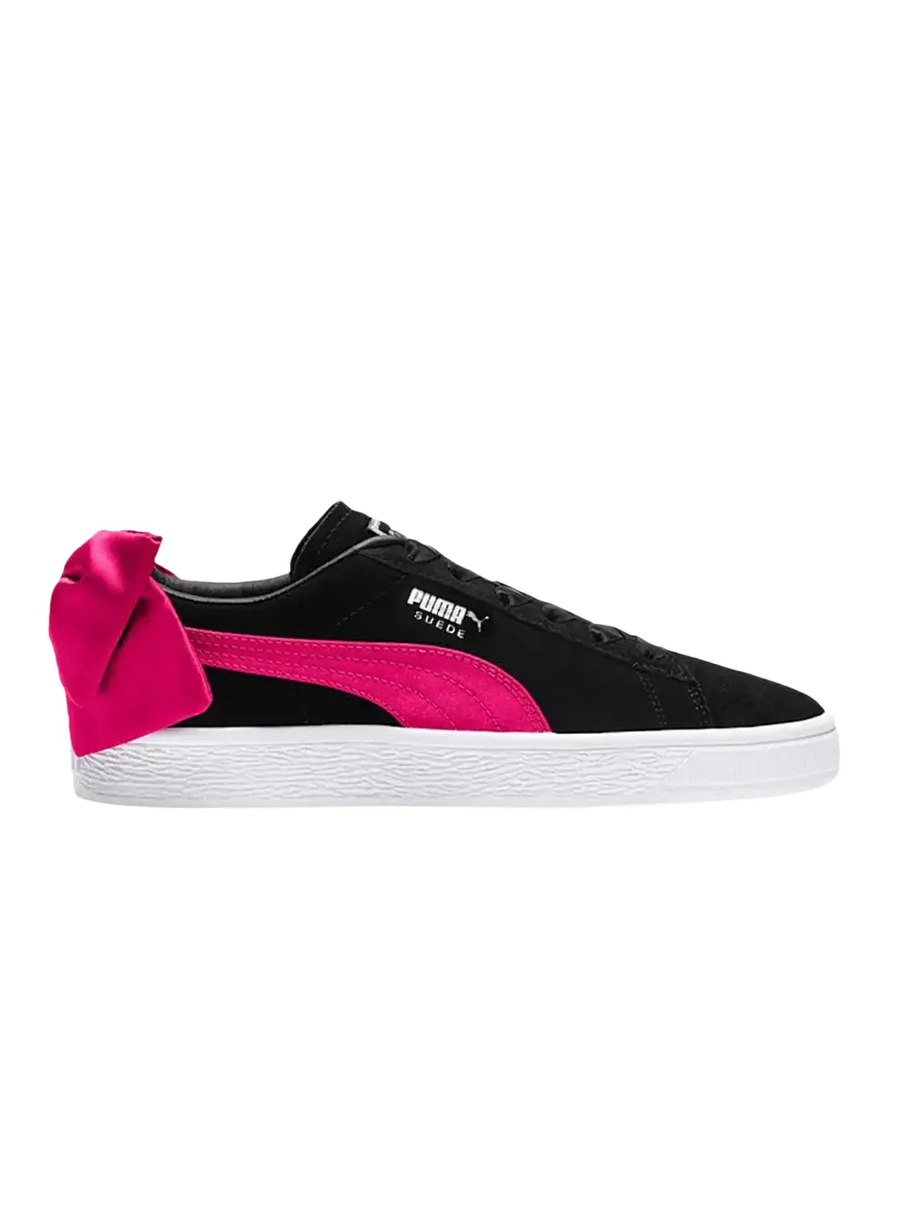 Кроссовки Puma Suede Bow Jr — изображение 1 из 1, черный/фиолетовый