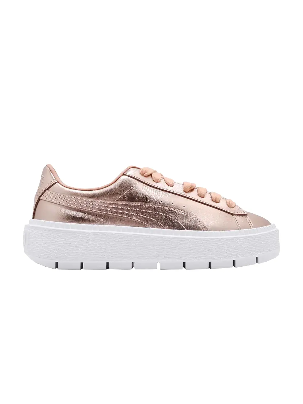 Кроссовки Wmns Basket Platform Trace Luxe Puma — изображение 1 из 1, белый