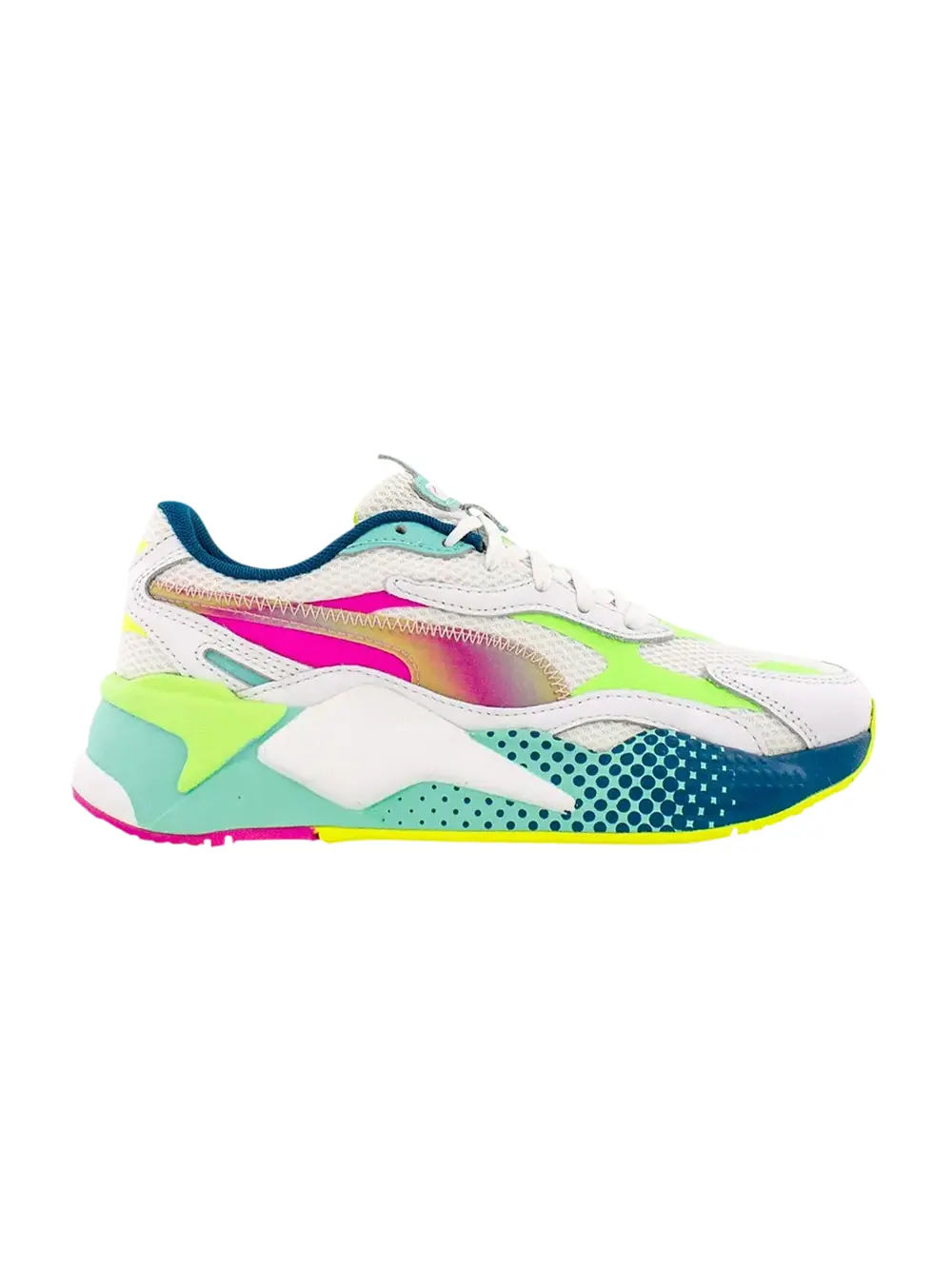 Кроссовки RS-X3 Wave Racer Big Kid Puma — изображение 1 из 1, белый/зеленый/белый