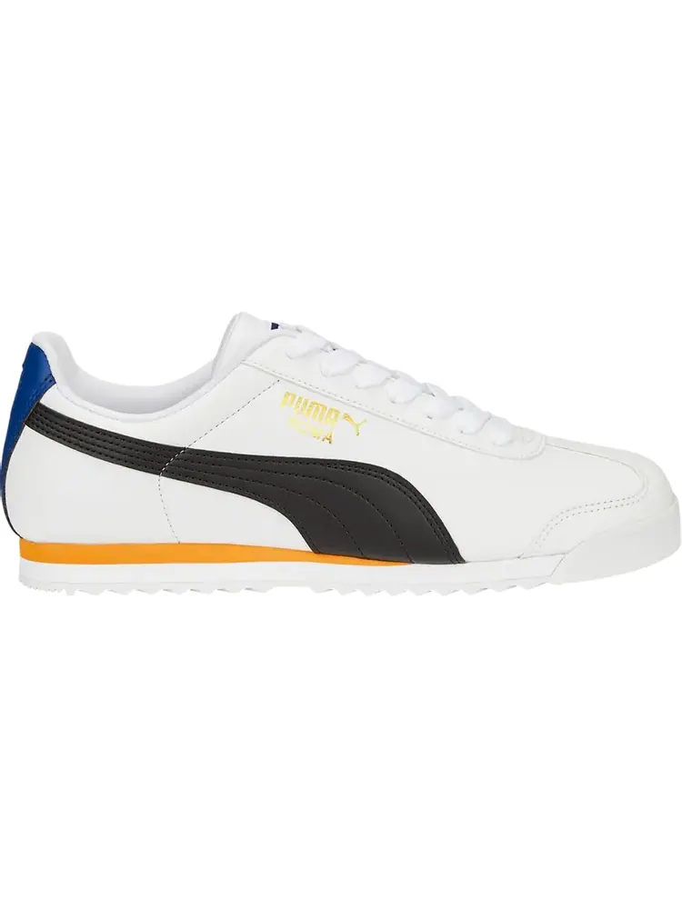 Кроссовки Puma Roma Basic Plus White Black Orange Brick — изображение 1 из 1, белый