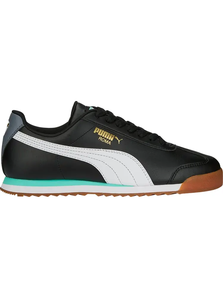 Кроссовки Puma Roma Basic Plus Black White Mint — изображение 1 из 1, черный