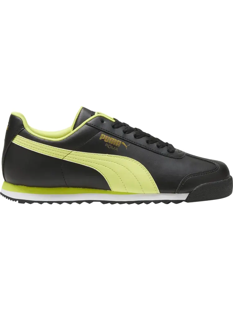 Кроссовки Roma Basic Plus 'Black Lime Sheen' — изображение 1 из 1, черный