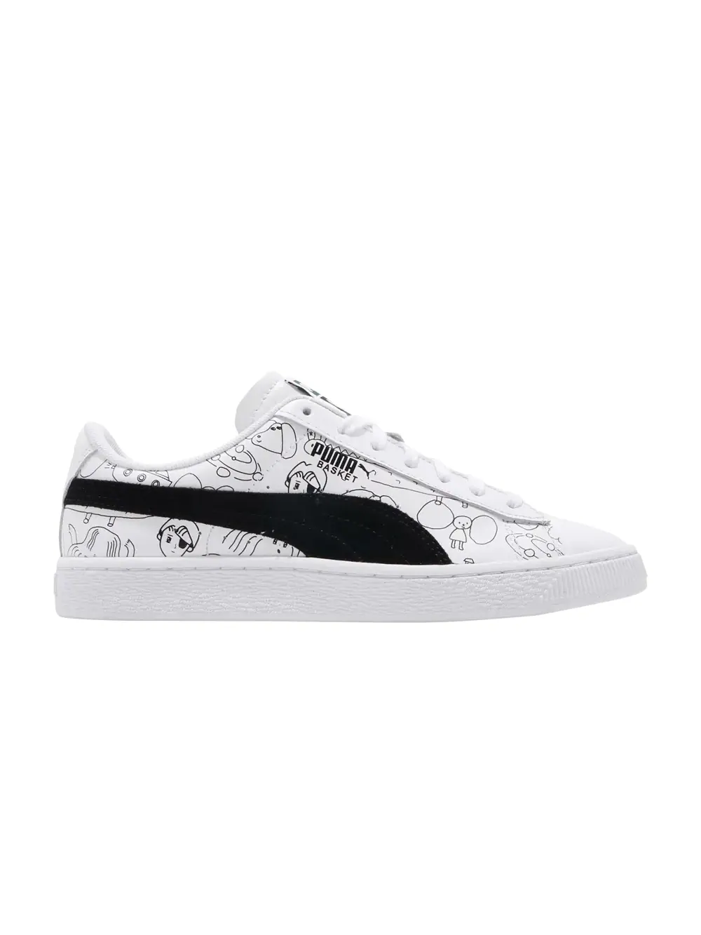 Кроссовки Tyakasha x Basket Puma — изображение 1 из 1, белый/черный