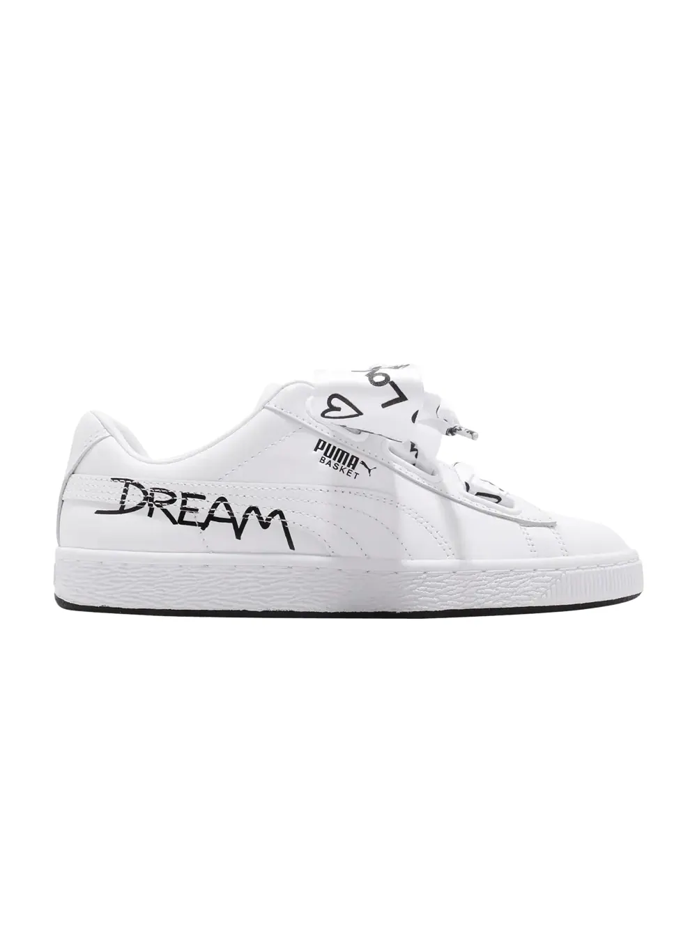 Кроссовки Wmns Basket Heart Puma — изображение 1 из 1, черный/белый