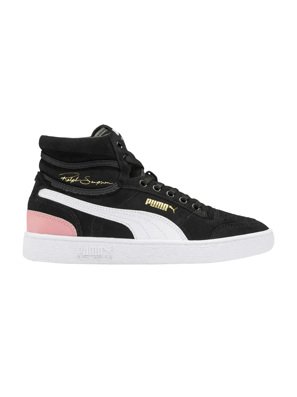 Кроссовки Wmns Ralph Sampson Mid Suede Puma — изображение 1 из 1, черный/розовый