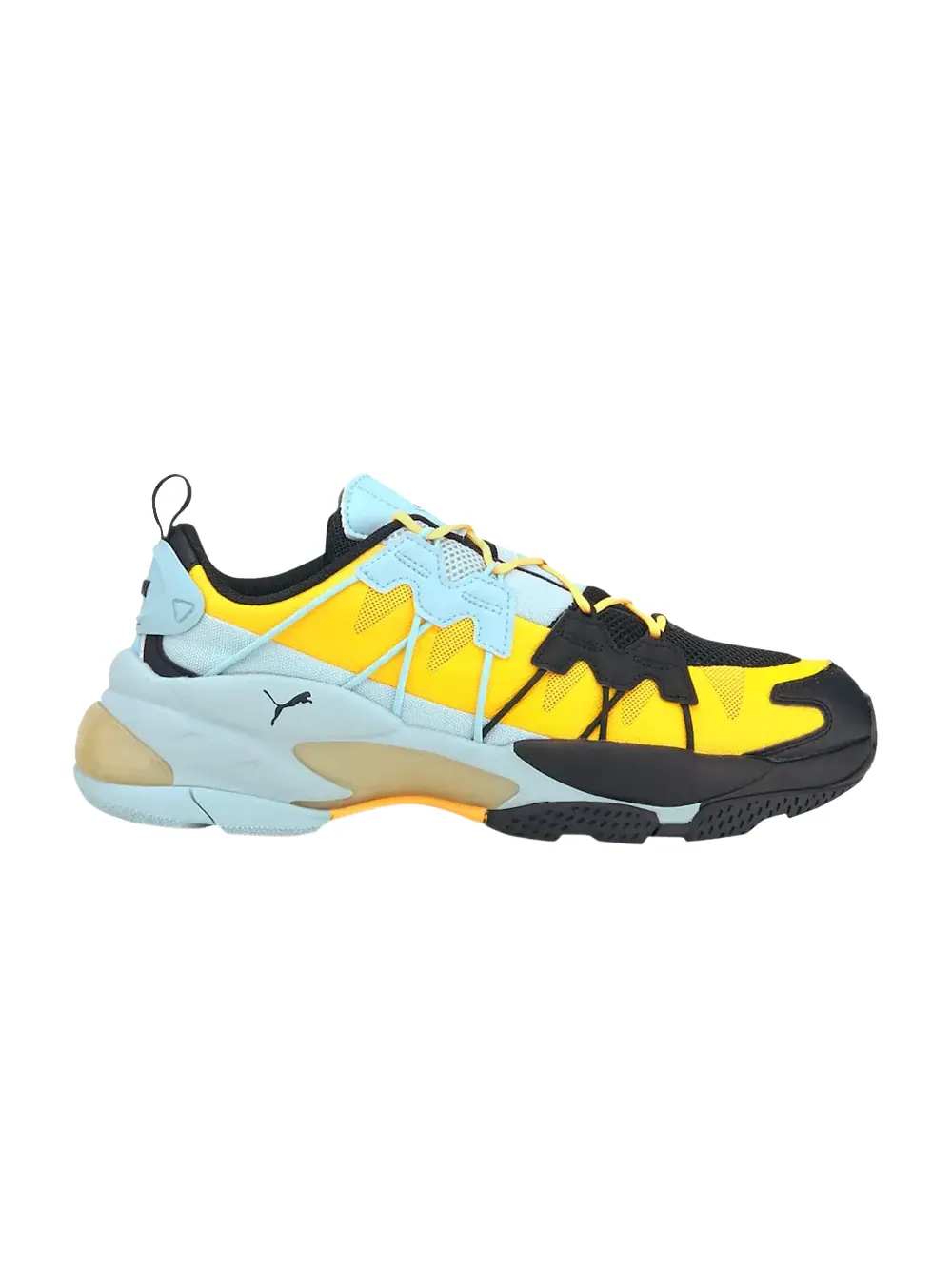 Кроссовки LQDCELL Omega Striped Knit Puma — изображение 1 из 1, черный/желтый
