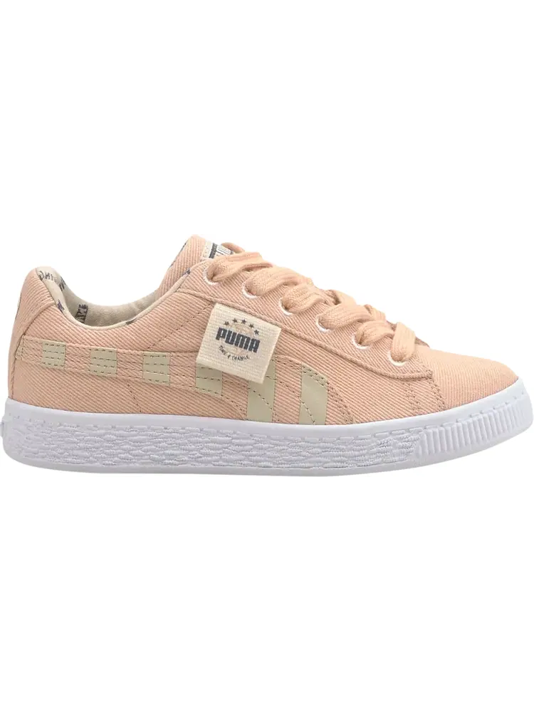 Кроссовки Puma Basket Canvas Little Kids TIme 4 Change - Pink Sand — изображение 1 из 1, розовый
