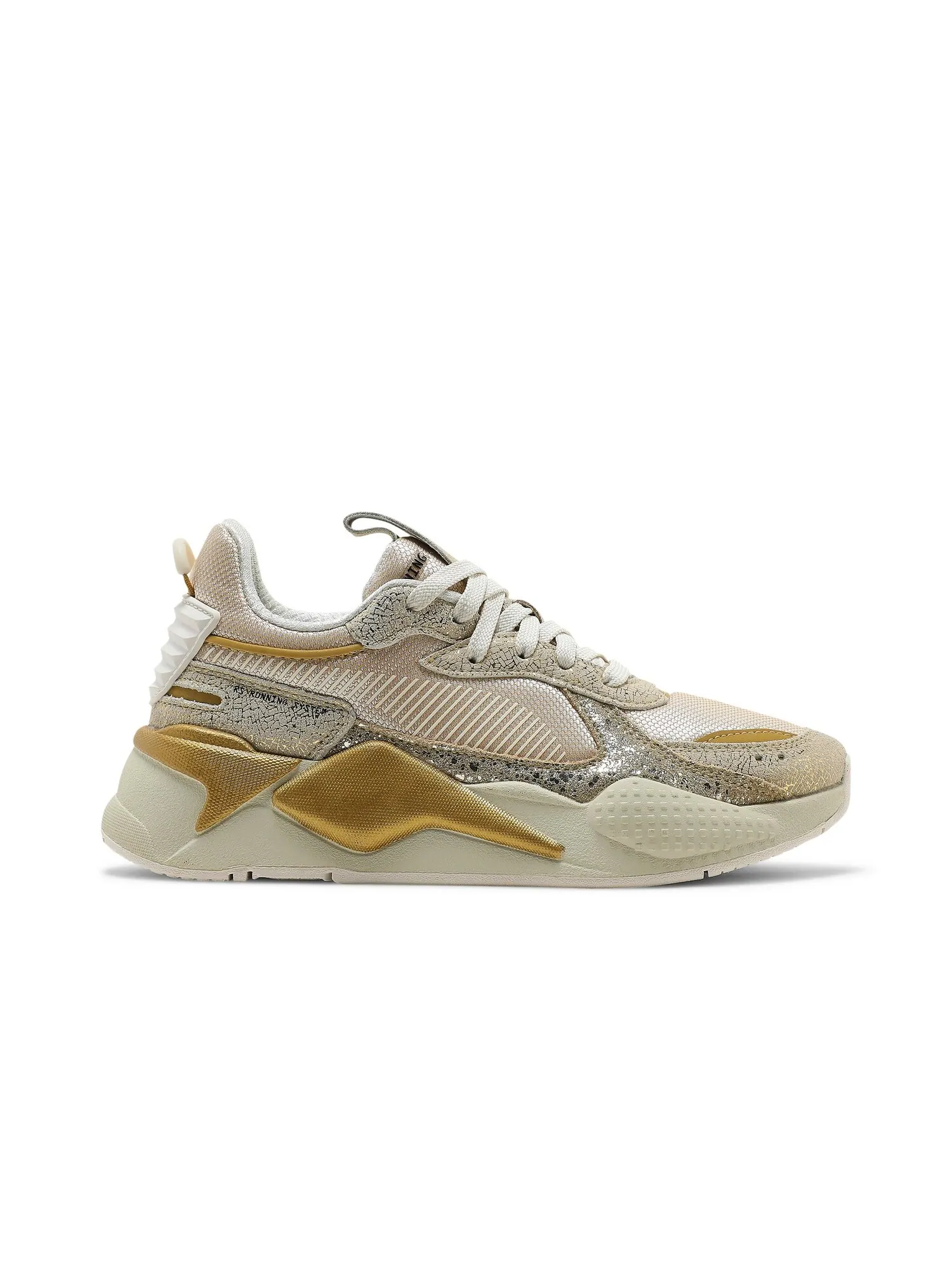 Женские кроссовки Puma RS-X в золотом цвете — изображение 1 из 8, белый/золотистый/черный