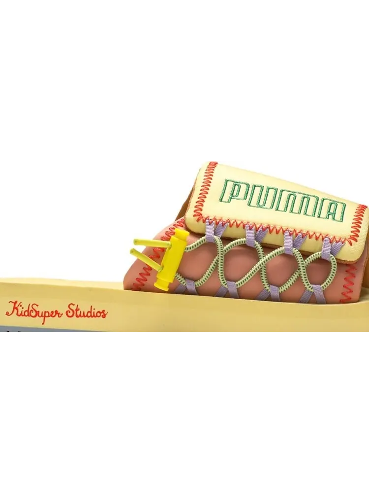 Сандалии Puma KidSuper Studios x Wilo Slide Yellow Peach Beige — изображение 2 из 8, желтый