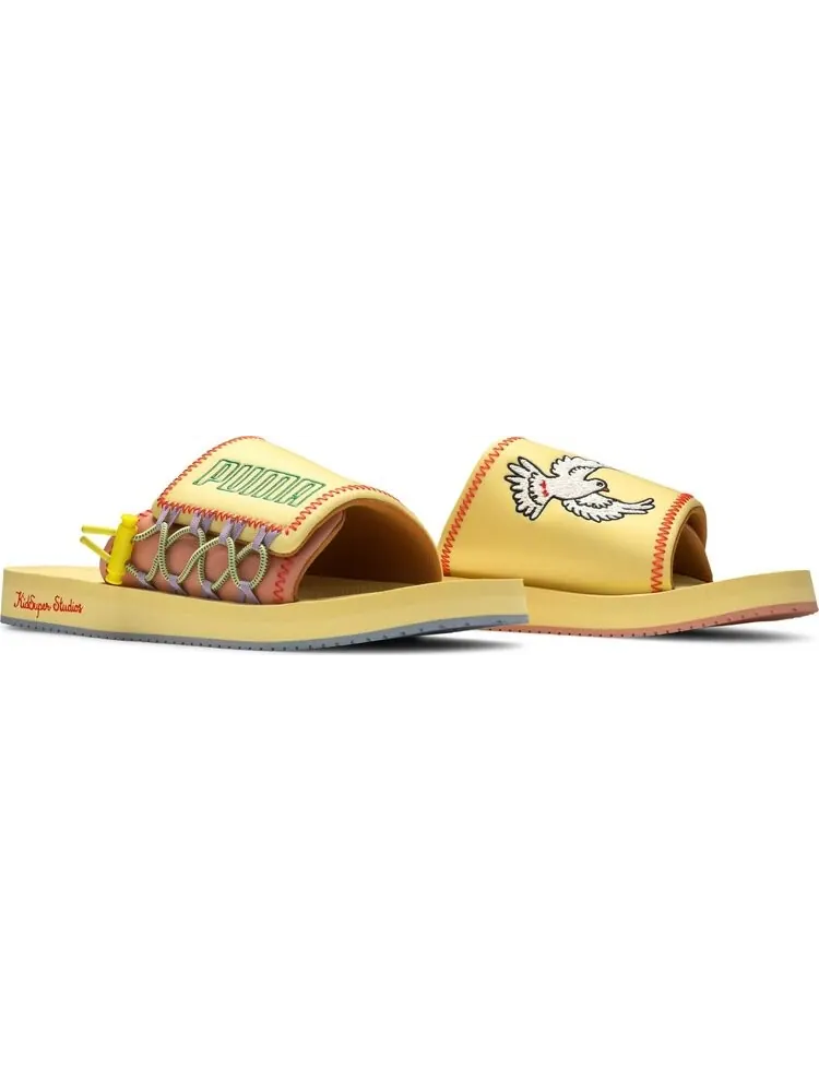 Сандалии Puma KidSuper Studios x Wilo Slide Yellow Peach Beige — изображение 8 из 8, желтый