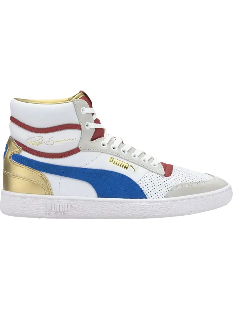 Кроссовки Puma Ralph Sampson Mid Royal - White Red Dahlia — изображение 1 из 1, белый