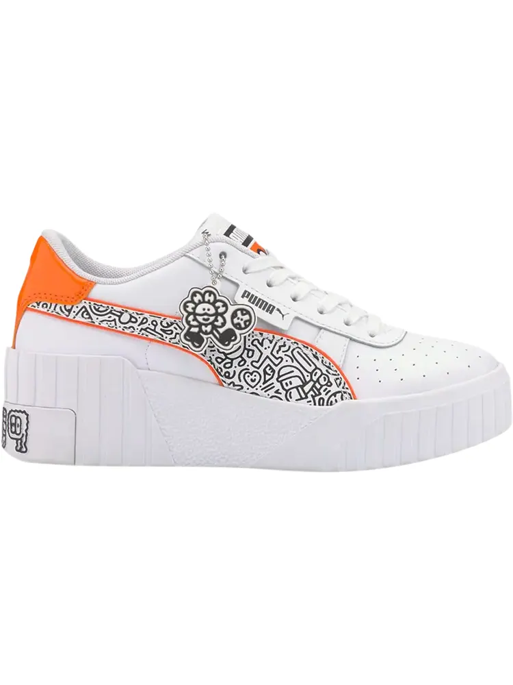 Кроссовки Puma Mr. Doodle x Wmns Cali Wedge Wavy Doodles — изображение 1 из 1, белый