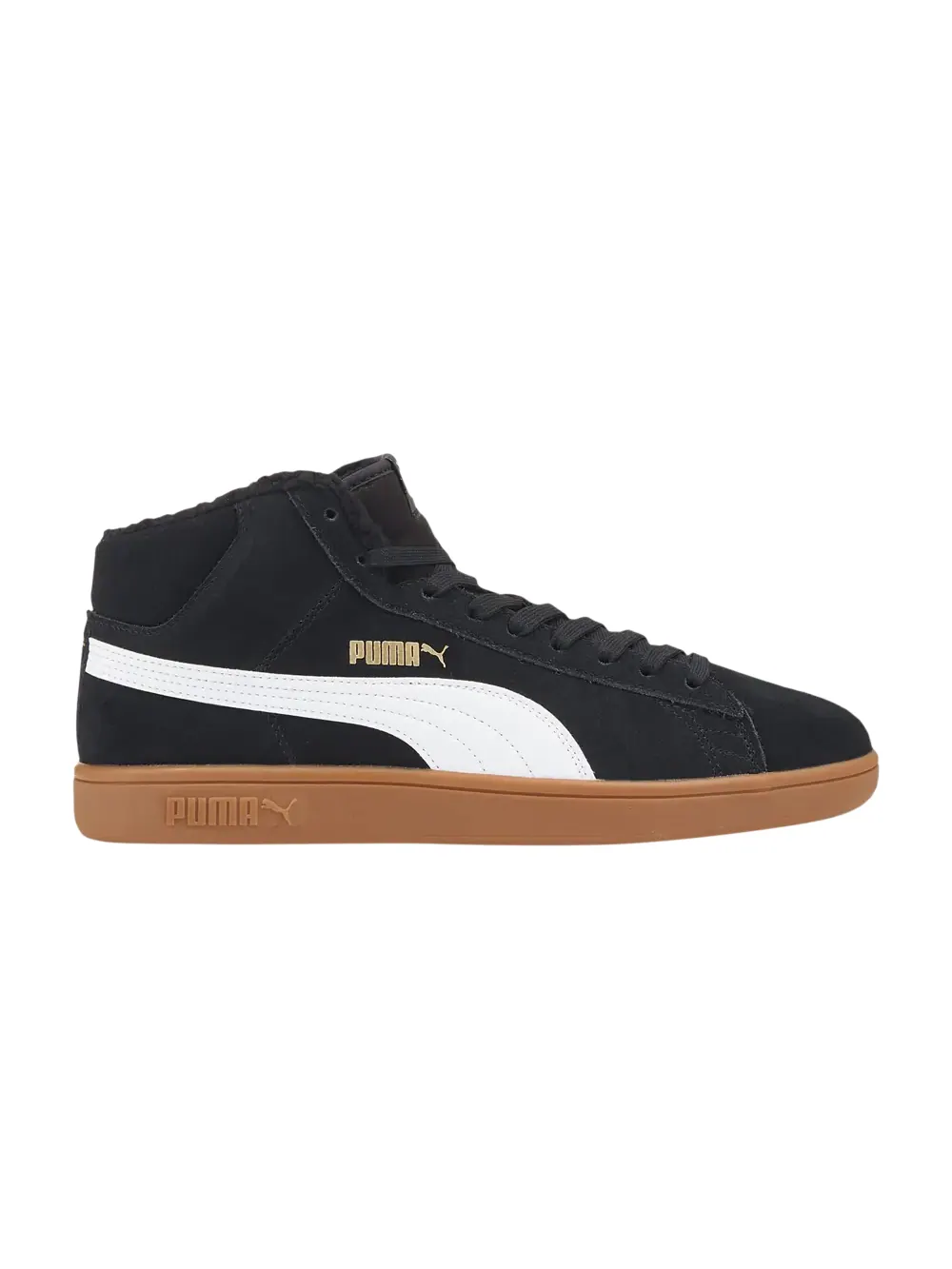 Кроссовки Smash v2 Mid Winter Puma — изображение 1 из 1, черный/белый