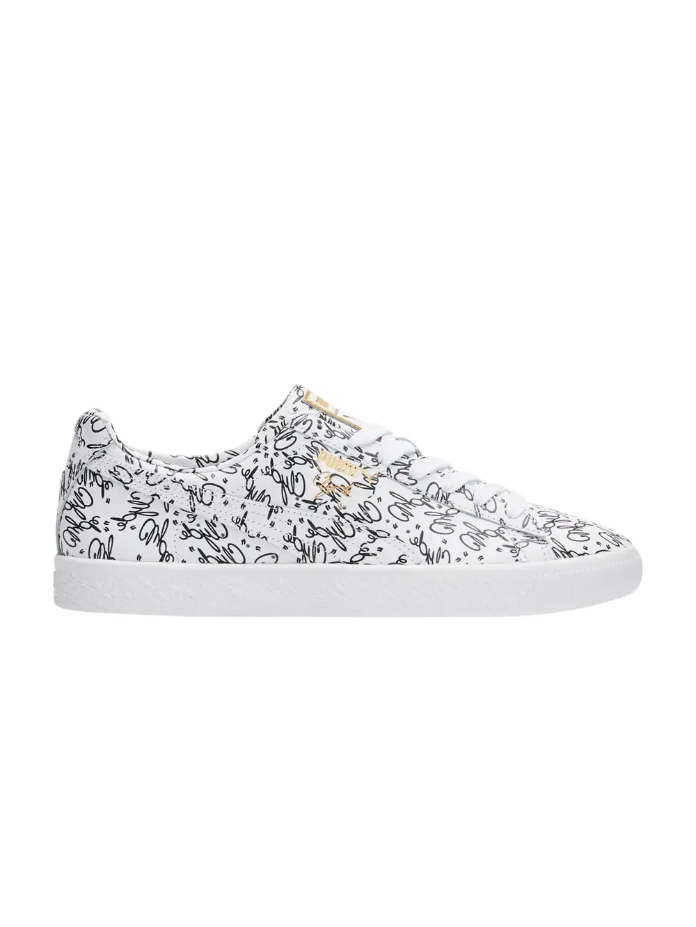 Кроссовки Clyde Puma — изображение 1 из 1, белый/черный/золотистый